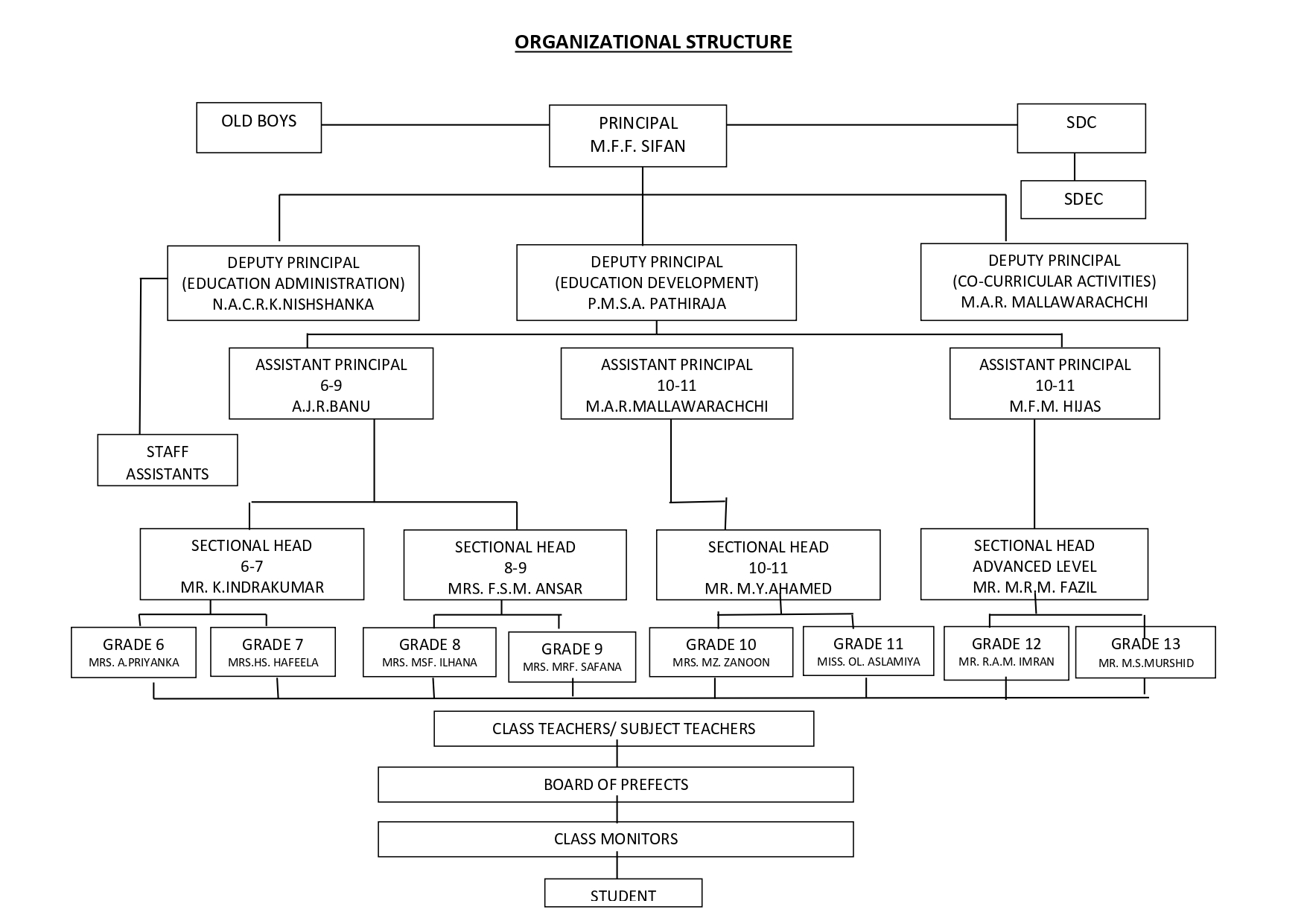 Management Structure  (Sample)